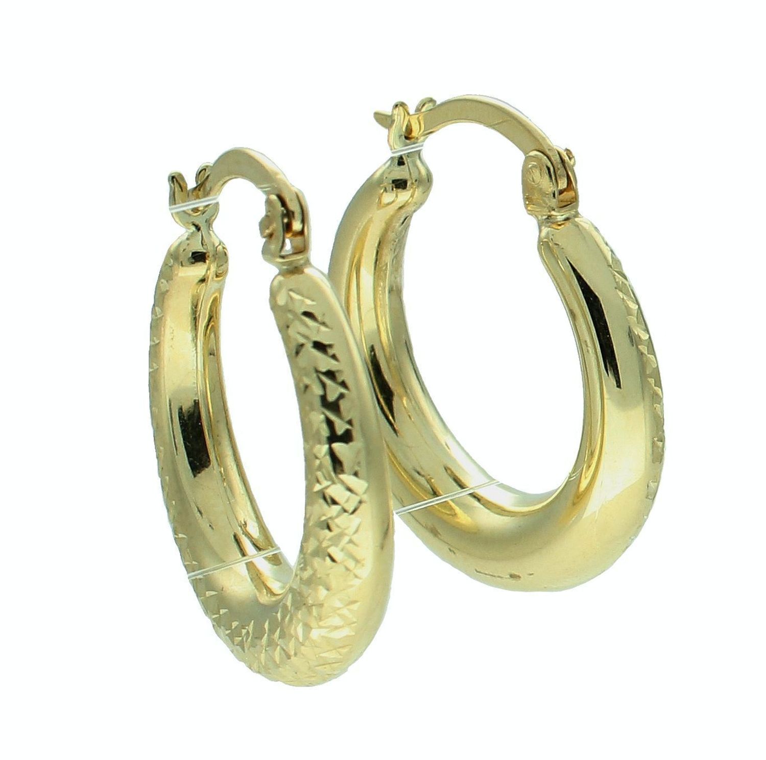 Złote kolczyki damskie 375 grawerowane kółeczka KL 7076A 375 (2).jpg